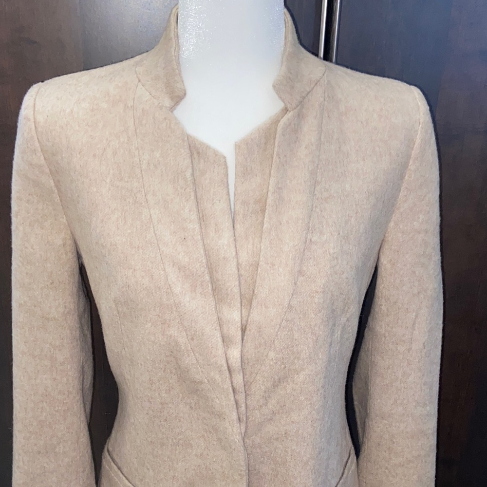 Sale! Elegant Tan Women's Coat, Zara, size M - Picture 2 of 10